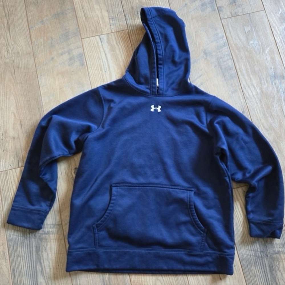 Under Armour Youth Large Navy Blue Hoodie  Polyester Rn96510